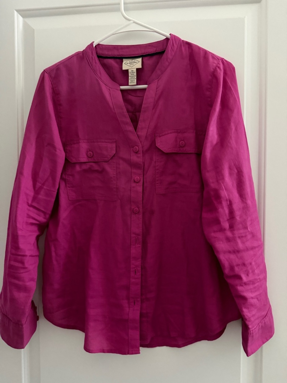 St. John's Bay Fuchsia Button-Front Blouse